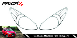 Head Lamp Moulding for i10 (Type-1) 2007-2014 Model (Set of 2 Pcs.)