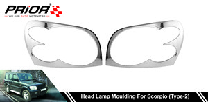 Head Lamp Moulding for Scorpio (Type-2) 2002-2014 Model (Set of 2 Pcs.)