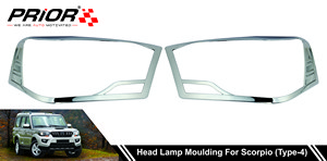 Head Lamp Moulding for Scorpio (Type-4) 2014-2017 Model (Set of 2 Pcs.)
