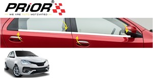 Window Garnish Cover for Etios (Type-1) 2010-Onwards Model (Set of 4 Pcs.)