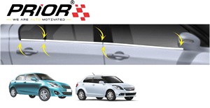 Window Garnish Cover for Swift Dzire (Type-2,3) 2012-2017 Model (Set of 6 Pcs.)